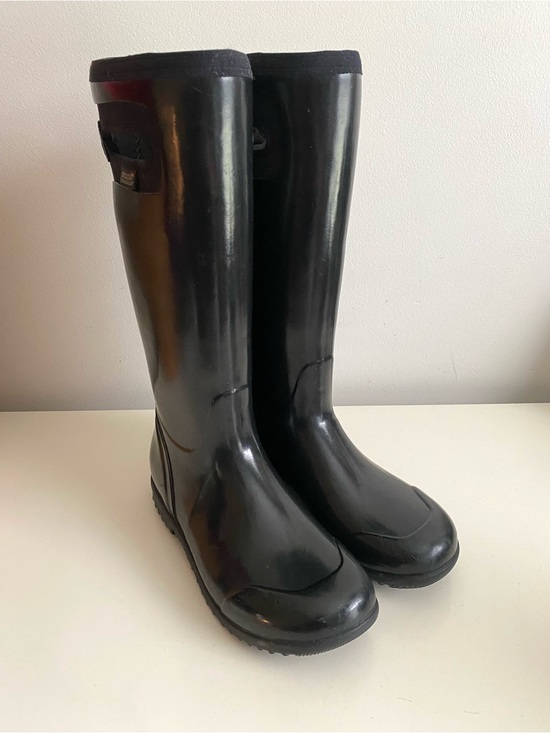 Bogs Shoes - Bogs Tacoma Tall Women's Black Rain Boot Size 8